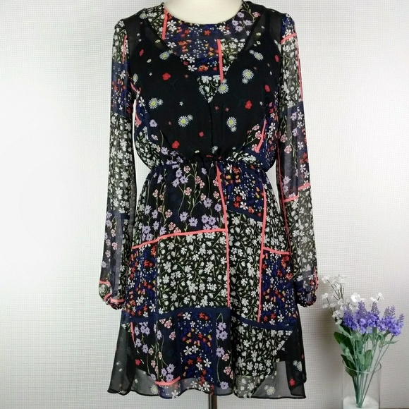 BCBGeneration Floral Print Dress Size 4 - Picture 1 of 8